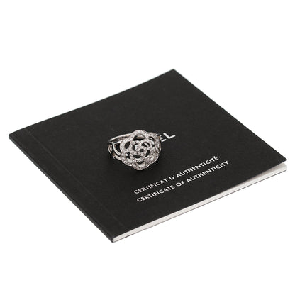 Chathtnel Camellia 18k White Gold Diamond Cocktail Ring