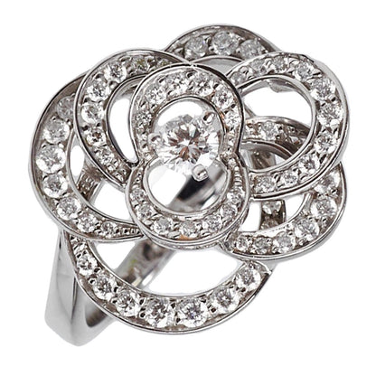Chathtnel Camellia White Gold Diamond Cocktail Ring