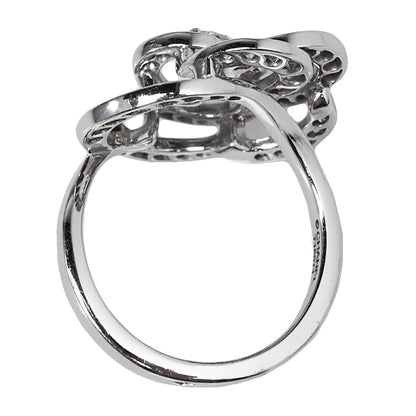 Chathtnel Camellia White Gold Diamond Cocktail Ring