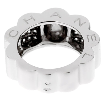 Chathtnel Camellia White Gold Diamond Cocktail Ring Sz 5 1/2