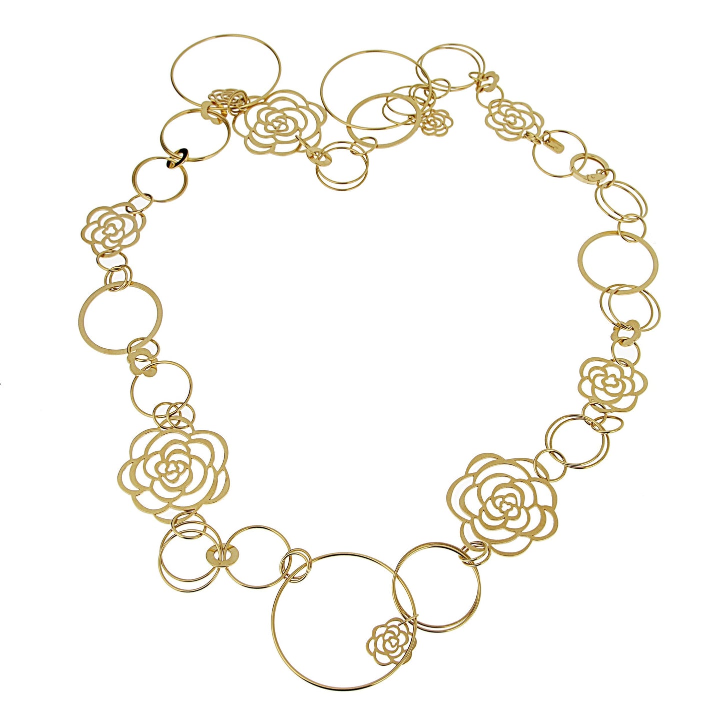 Chathtnel Camellia Yellow Gold Sautoir Necklace