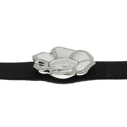 Chathtnel Vintage Camellia Diamond 18k White Gold Watch