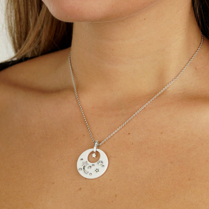 Chathtnel Comete Ceramic Diamond White Gold Necklace