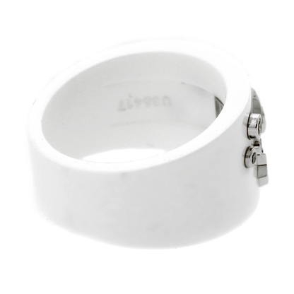 Chathtnel Comete Ceramic Large Diamond Ring