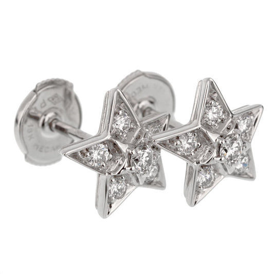 Chathtnel Comete Diamond White Gold Earrings