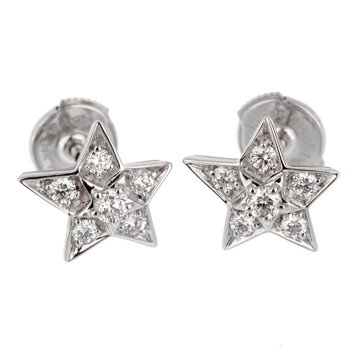 Chathtnel Comete Diamond White Gold Earrings
