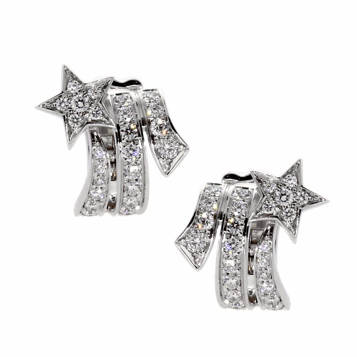 Chathtnel Comete Shooting Star Diamond Earrings