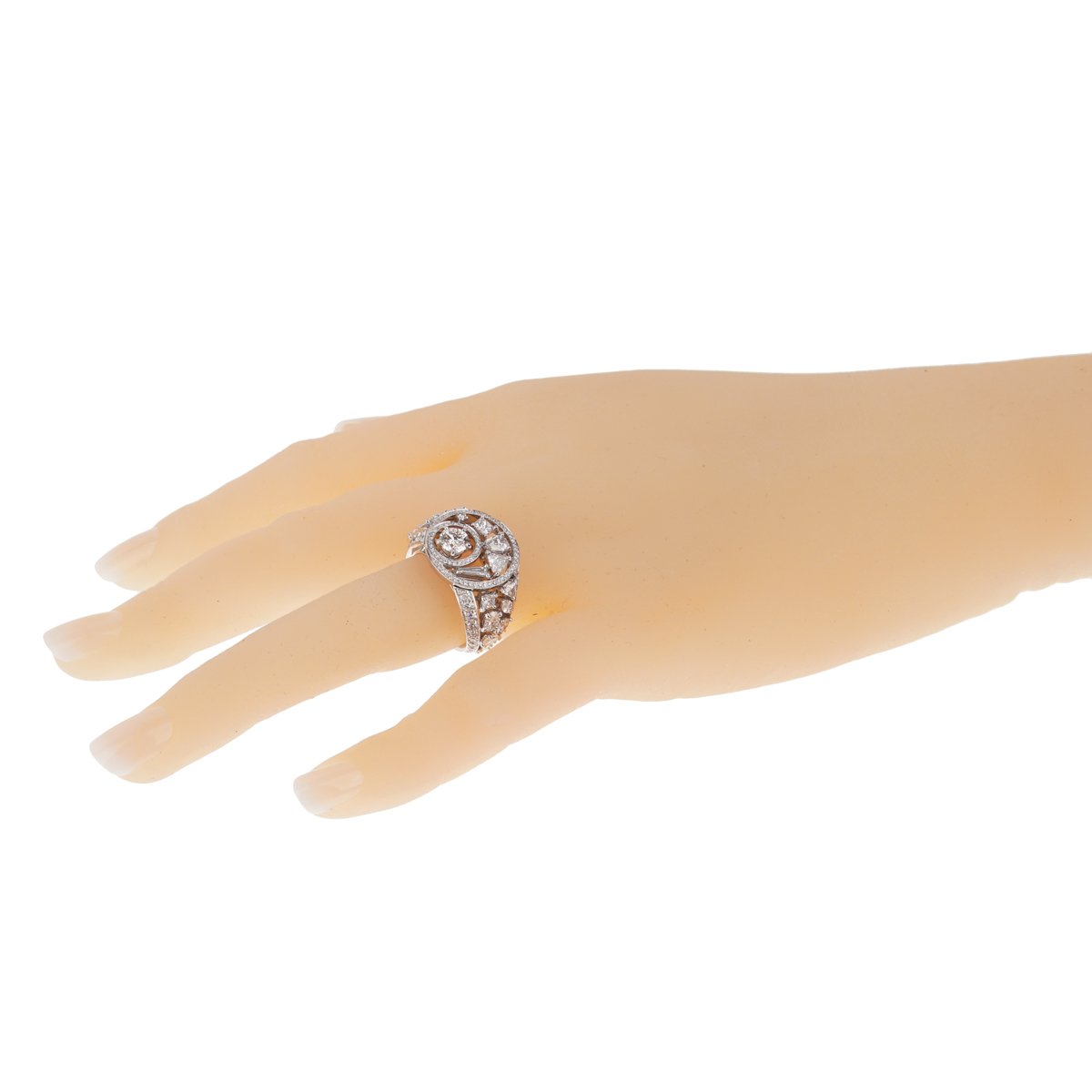 Chathtnel Cosmos Multi Shaped Diamond Cocktail Gold Ring