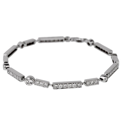 Chathtnel Diamond Tennis White Gold Bracelet