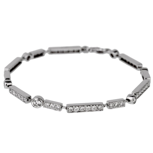 Chathtnel Diamond Tennis White Gold Bracelet