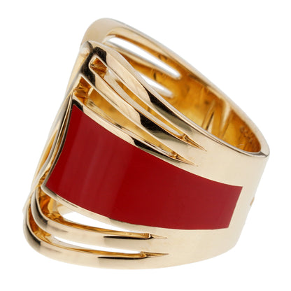 Chathtnel Gallery Collection Ceramic 18k Yellow Gold Cocktail Ring