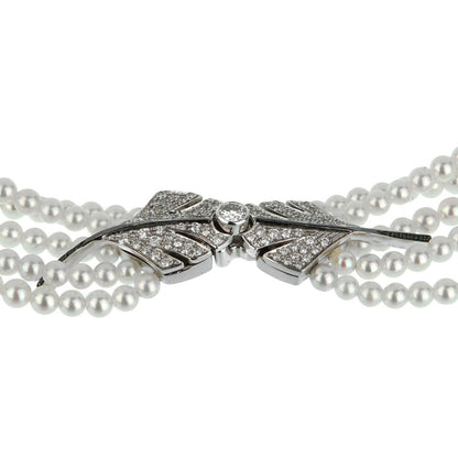Chathtnel High Jewelry Diamond Pearl White Gold Necklace