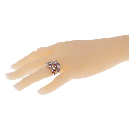 Chathtnel Pink Sapphire Diamond White Gold Ring