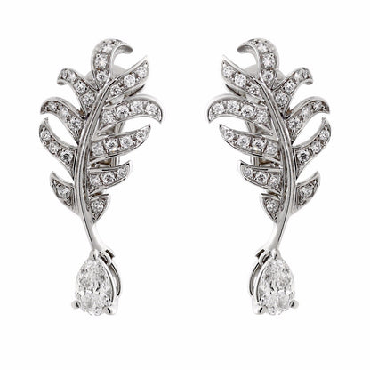 Chathtnel Plume De Chathtnel Diamond Earrings