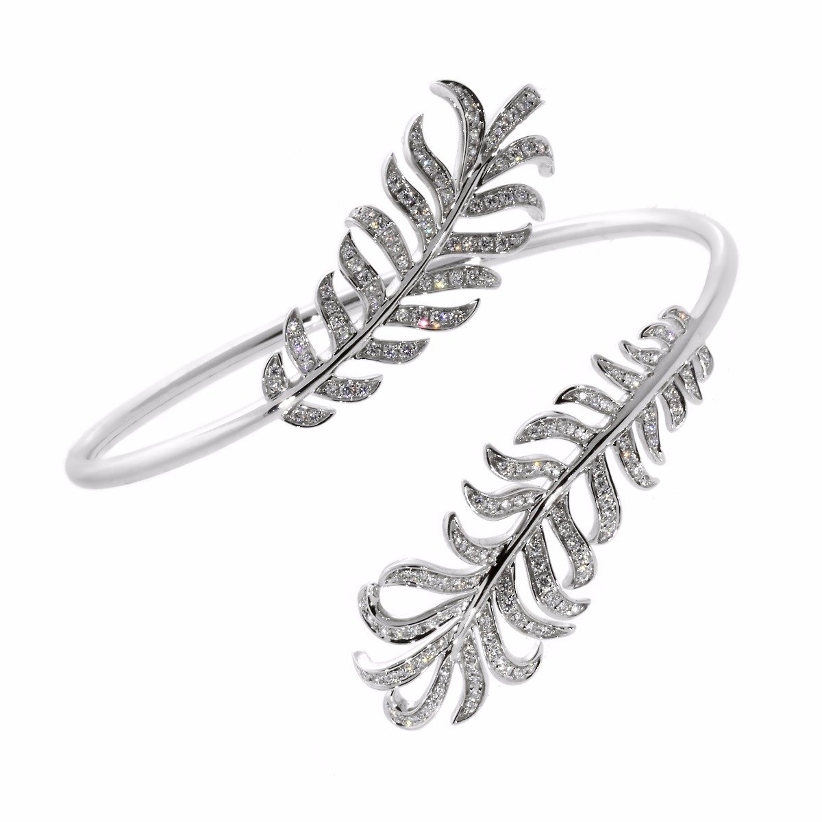 Chathtnel Plume De Chathtnel Double Diamond Bangle Bracelet