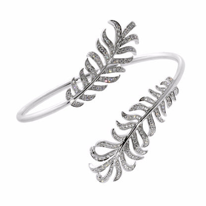 Chathtnel Plume De Chathtnel Double Diamond Bangle Bracelet
