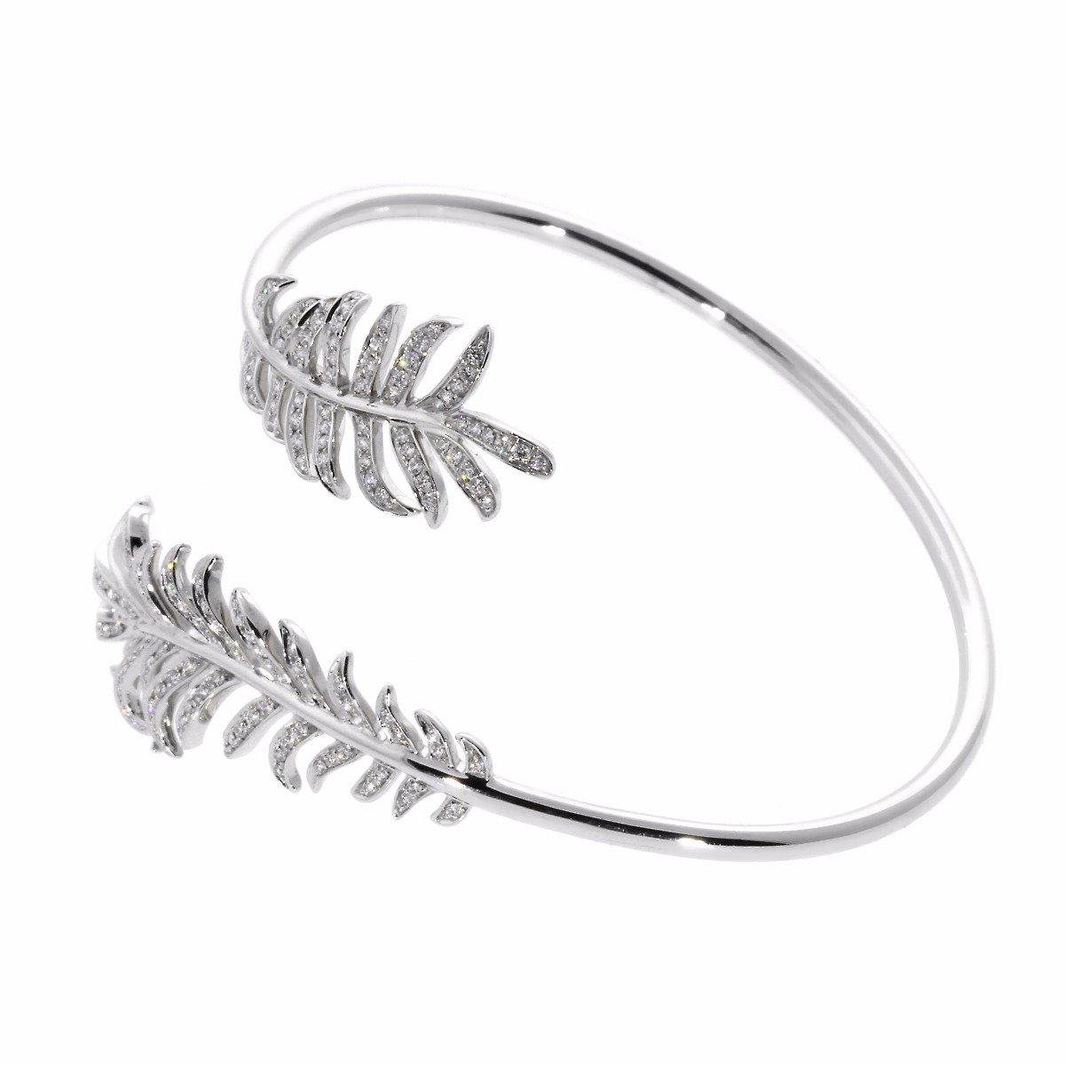Chathtnel Plume De Chathtnel Double Diamond Bangle Bracelet