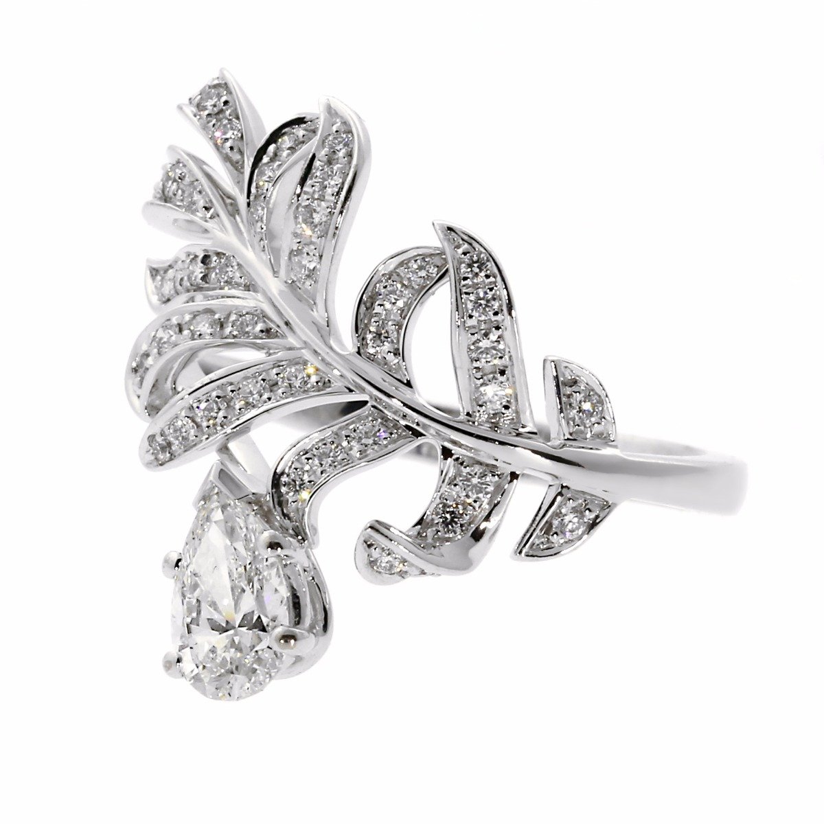 Chathtnel Plume Diamond Gold Cocktail Ring