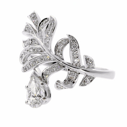 Chathtnel Plume Diamond Gold Cocktail Ring