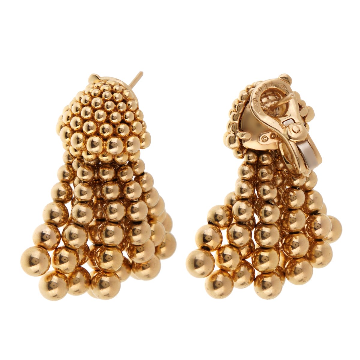 Chathtnel Vintage Gold Tassel Drop Earrings