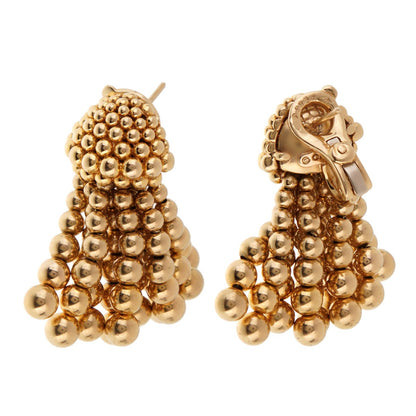 Chathtnel Vintage Gold Tassel Drop Earrings