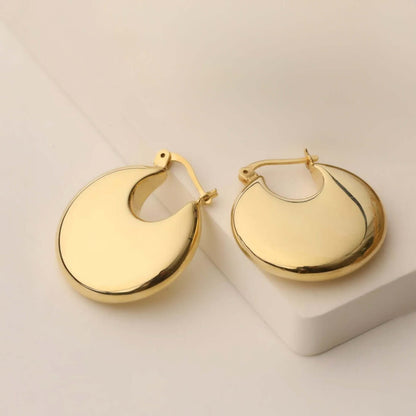 Chunky Puffy Hoops 925 Silver Hinged Huggie Earrings