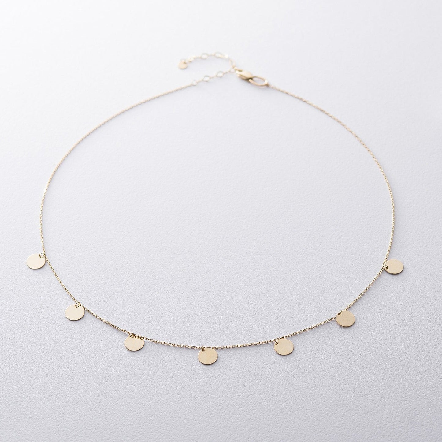 Small Coins Initial Necklace Engraved Delicate Jewelry