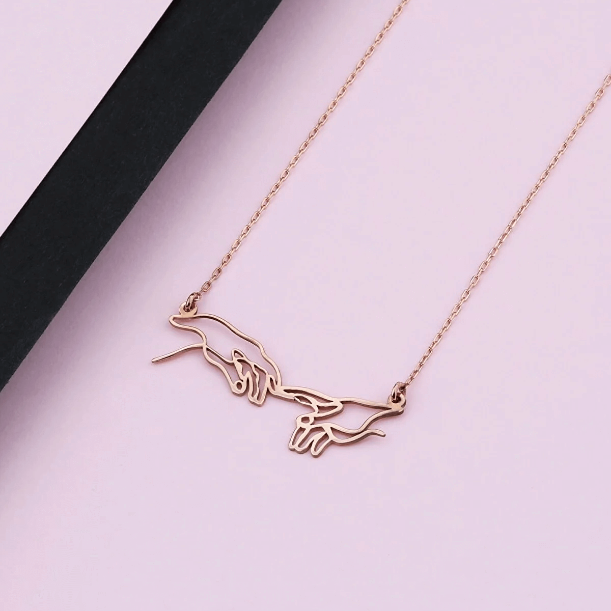 Art Necklace Creation of Man Sterling Silver Jewelry