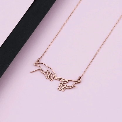 Art Necklace Creation of Man Sterling Silver Jewelry