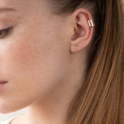 Wide Ear Cuff Solid Sterling Silver Mono Earring Fashion Jewelry