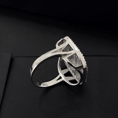 Multi Halo Cluster Ring Gold-Plated Luxury Jewelry