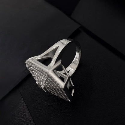 CZ Cluster Ring in 18k Gold Plated Sterling Silver