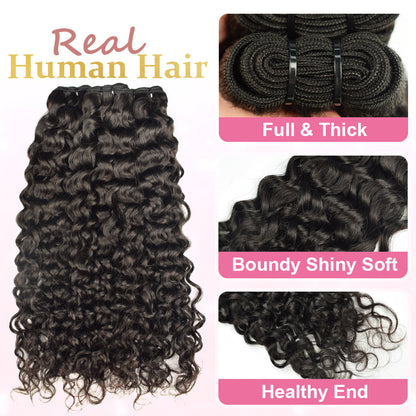 #1B Deep Curly 10A Hair Weave Bundles Brazilian Virgin Human Hair Cutctle Aligned Hair Bundles Soft Remy Hair CVOHAIR