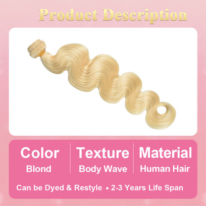 #613 Body Wave 10A Human Hair Bundles Virgin Hair 100% Unprocessed Weave Bundles Human Hair Double Weft CVOHAIR