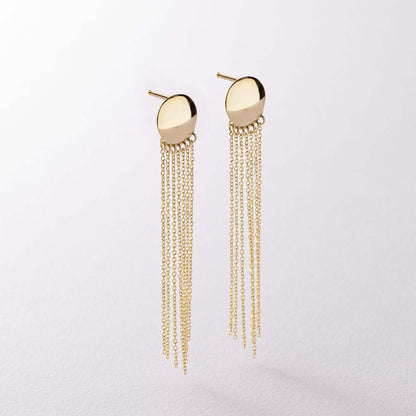 Multi Chain Dangle Earrings Gold Plated Chic Party Jewelry