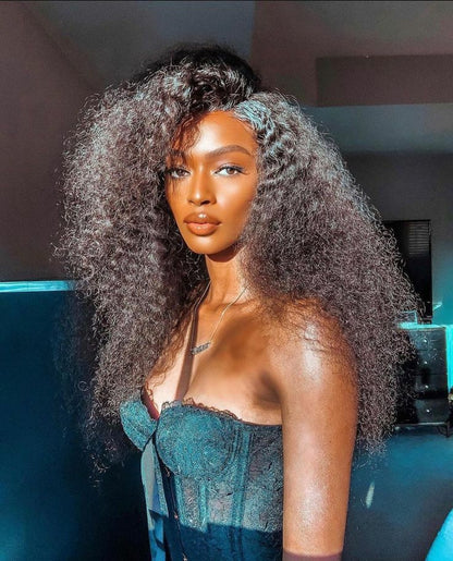 #1B Kinky Curly Tape in Hair Extensions Free Shipping Human Hair 20pcs 50g/pack Seamless Skin Weft Hair CVOHAIR