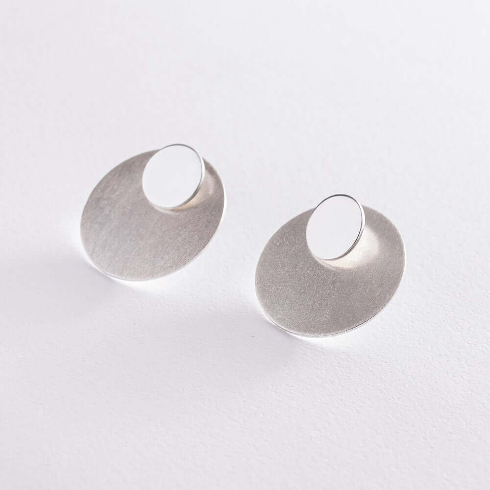 Ear Jacket Earrings Minimal Design Women's Silver Jewelry