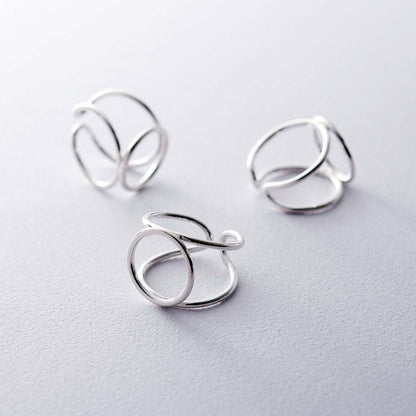 Handmade Double Wire Ring Geometric Jewelry Gift for Women