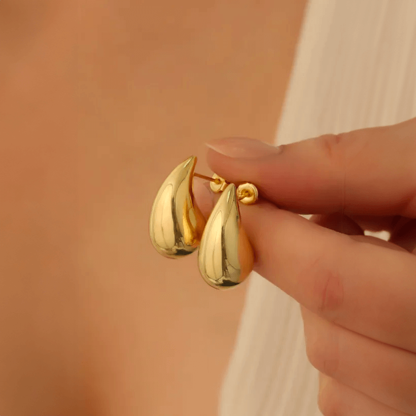 Teardrop Stud Earrings 925 Sterling Silver Trendy Jewelry