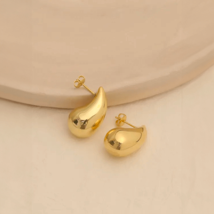 Teardrop Stud Earrings 925 Sterling Silver Trendy Jewelry