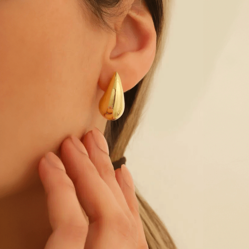 Teardrop Stud Earrings 925 Sterling Silver Trendy Jewelry