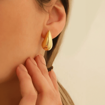 Teardrop Stud Earrings 925 Sterling Silver Trendy Jewelry