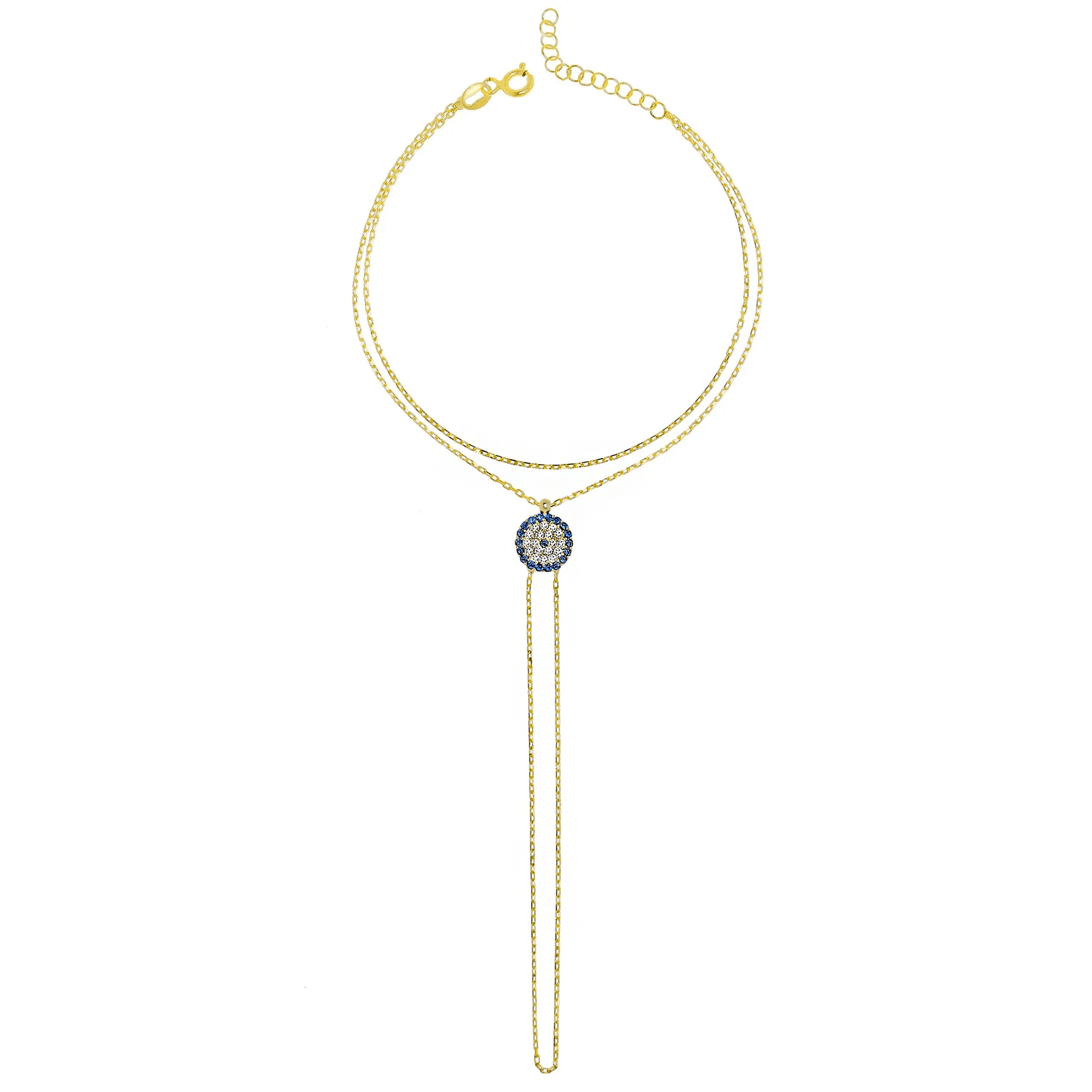 Evil Eye Hand Chain 925 Sterling Silver Dainty Bracelet