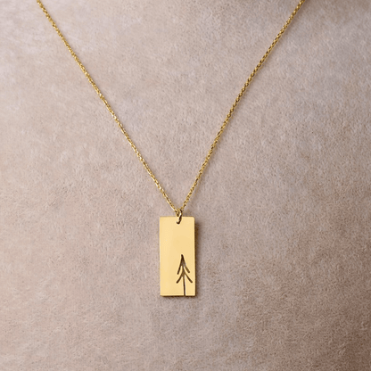 Tree Necklace Pine Forest Themed Pendant with Chain