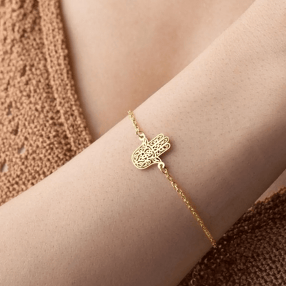 Fatima's Hand Chain Bracelet 925 Silver Hamsa Charm