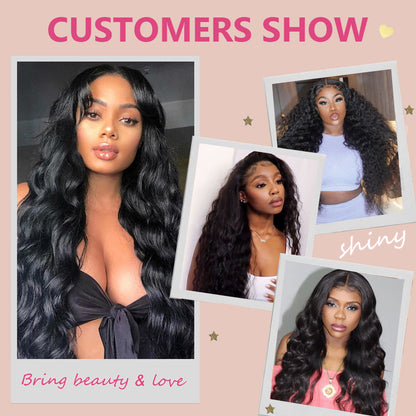 #1B Loose Deep Wave 10A Bundles Human Hair Bundles Brazilian Virgin Human Hair Weave Bundles Natural Black Color CVOHAIR
