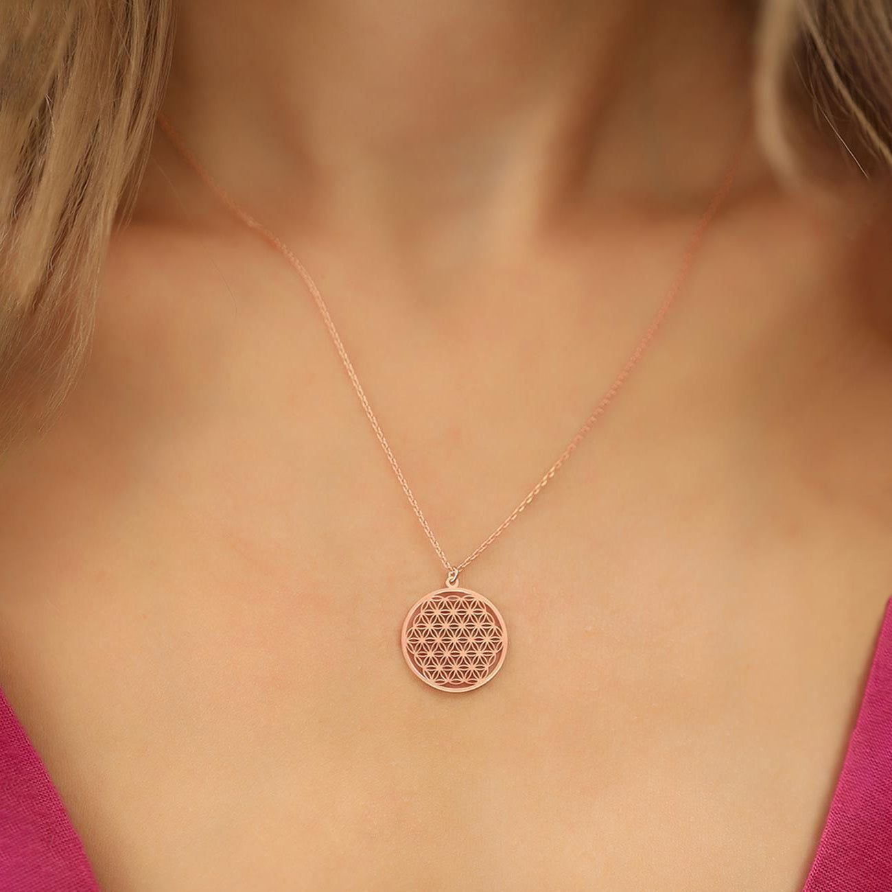 Flower of Life Necklace 925 Silver Mandala Jewelry