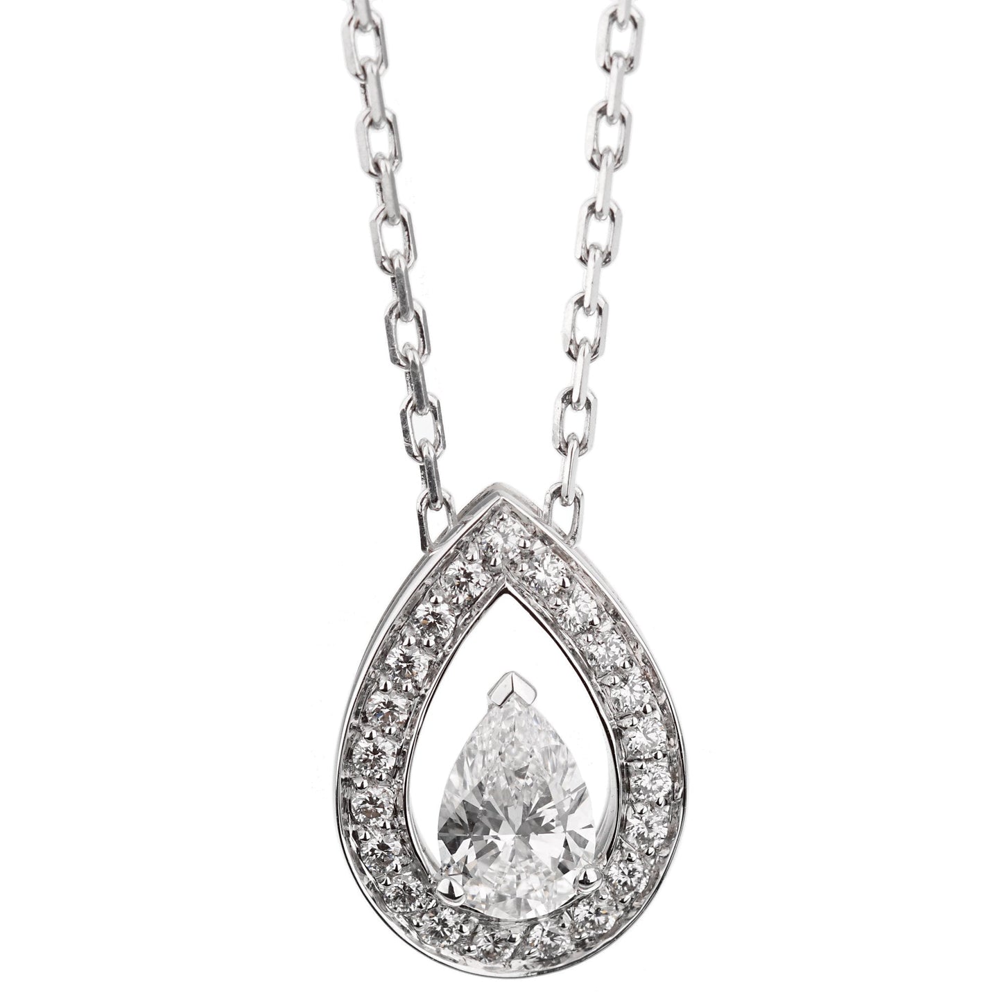 Frthted of Paris .77ct Lovelight 18k White Gold Diamond Necklace