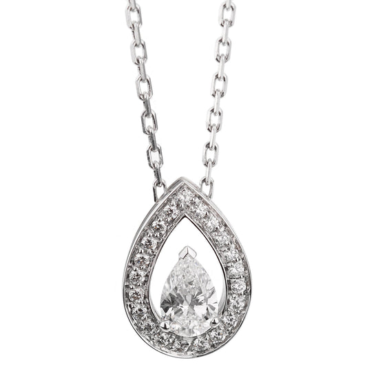 Frthted of Paris .77ct Lovelight 18k White Gold Diamond Necklace
