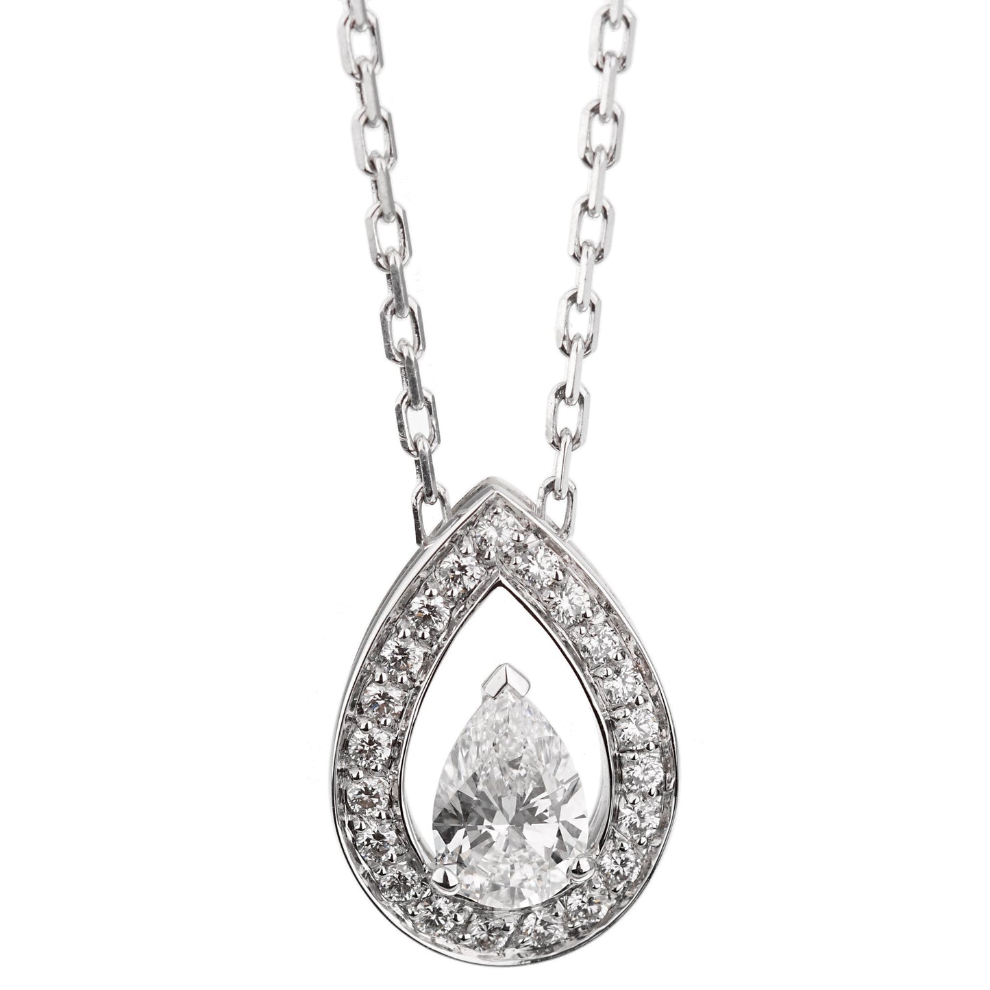 Frthted of Paris .79ct Lovelight White Gold Diamond Necklace